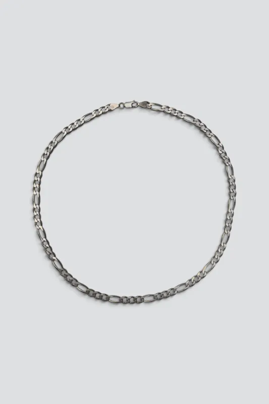 Sterling Silver Figaro Chain Necklace made by Vintage