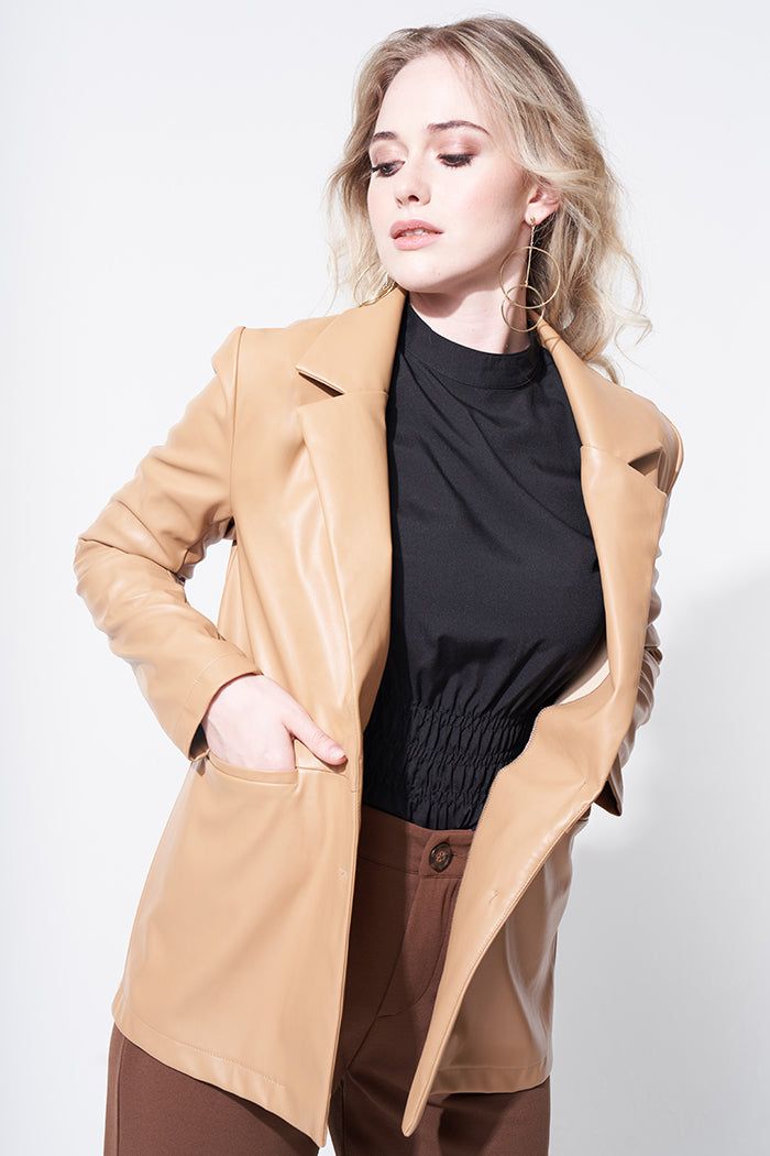 Faux Leather Blazer sold by Rage