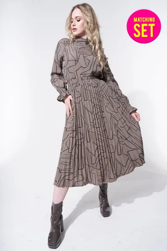 Pleated Midi Skirt sold by Rage