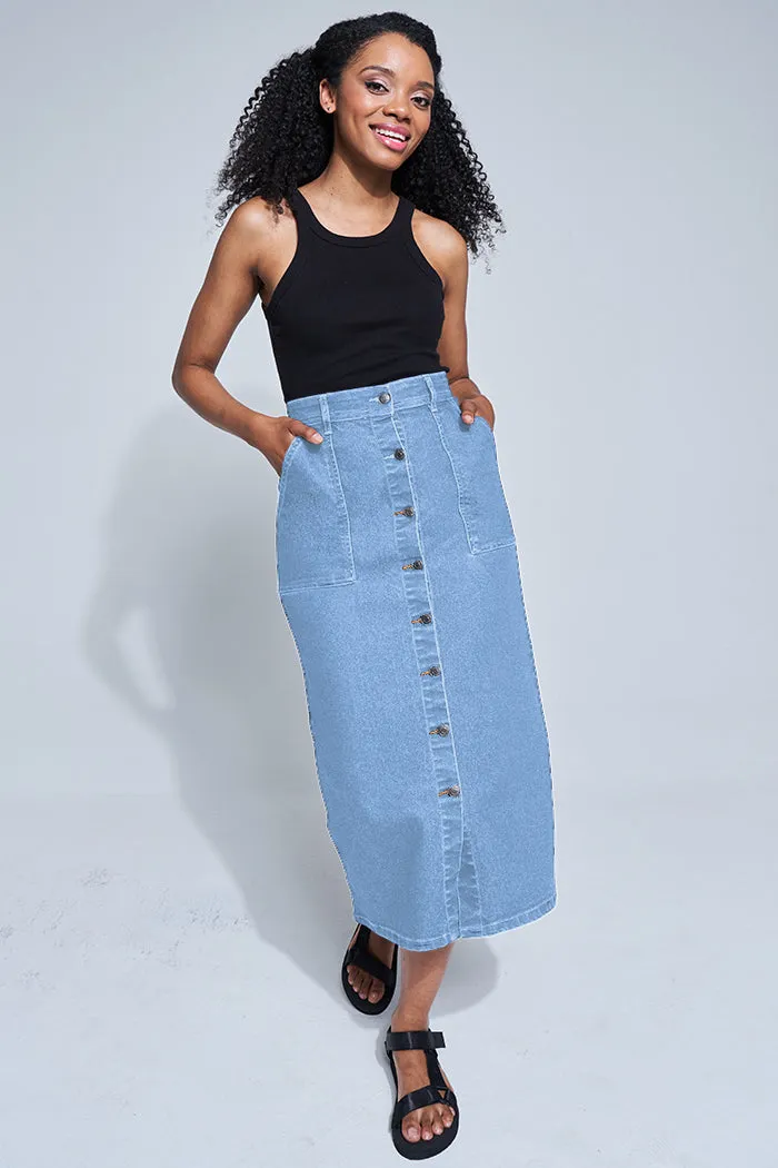 High Waisted Midi Skirt sold by Rage