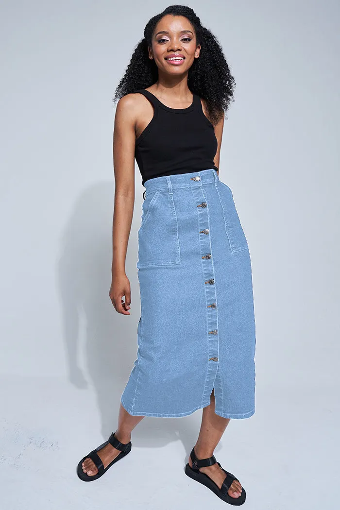 High Waisted Midi Skirt sold by Rage product image thumbnail 3