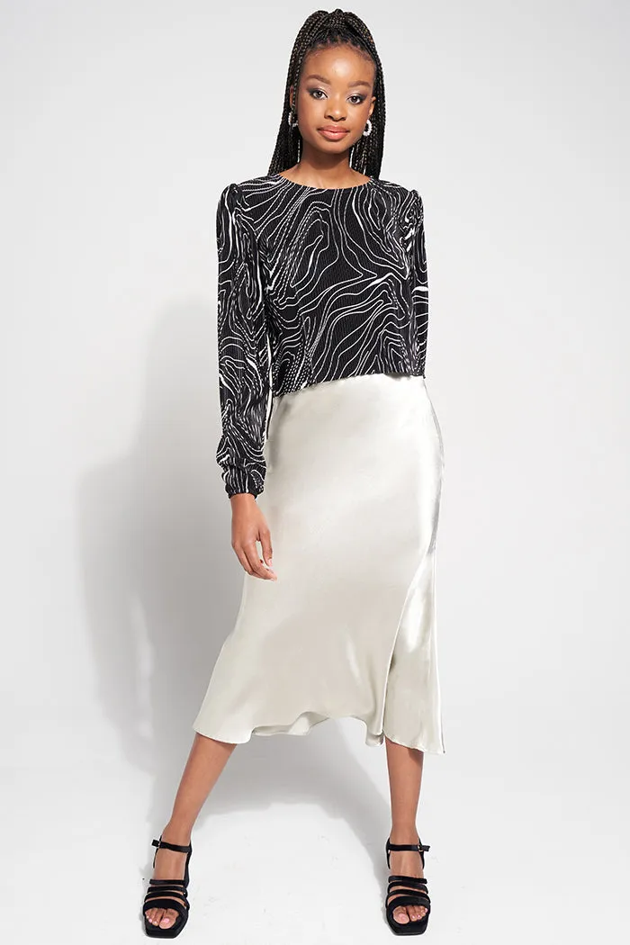 Satin Midi Skirt sold by Rage