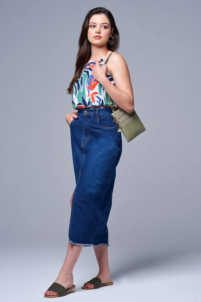 High Waisted Midi Skirt sold by Rage product image thumbnail 2