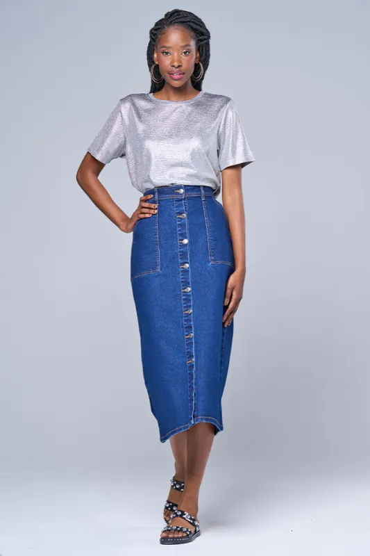 Denim skirt sold by Rage