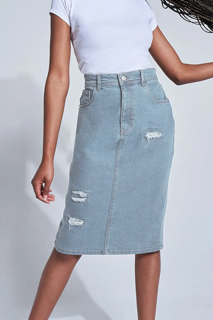High Waisted Midi Skirt sold by Rage
