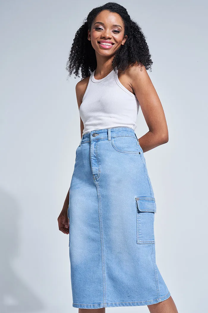 High Waisted Midi Skirt sold by Rage