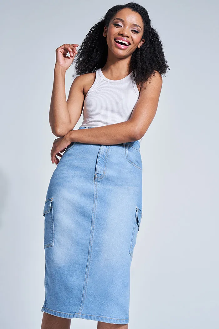 High Waisted Midi Skirt sold by Rage product image thumbnail 3