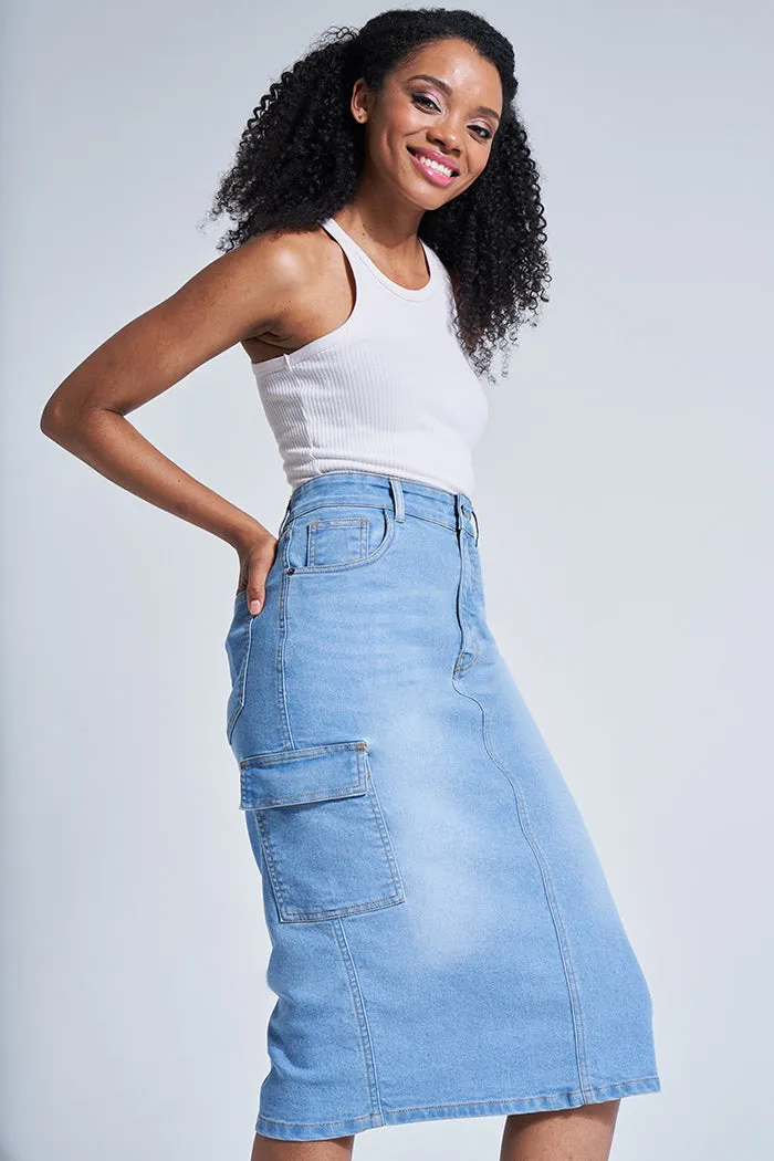 High Waisted Midi Skirt sold by Rage product image thumbnail 2