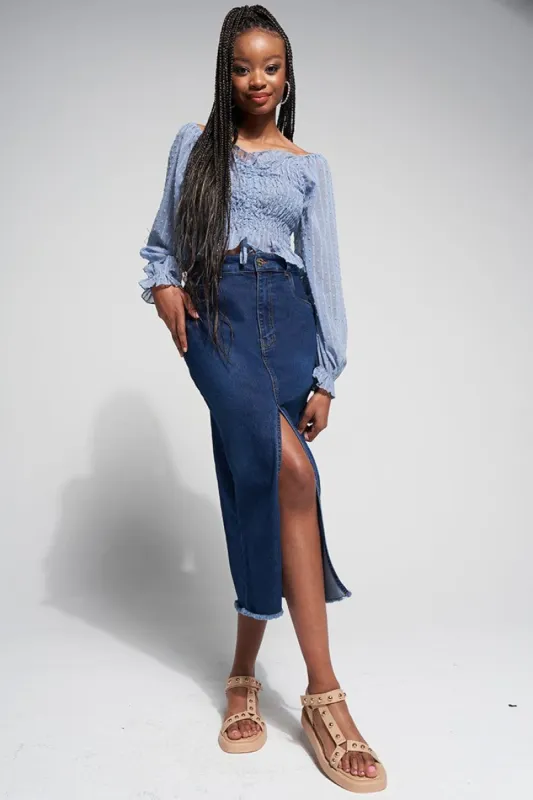 High Waisted Midi Skirt sold by Rage