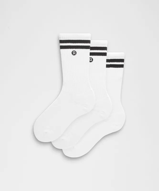 Unisex Daily Essential Crew Socks 3 Pack *Stripe sold by Lululemon