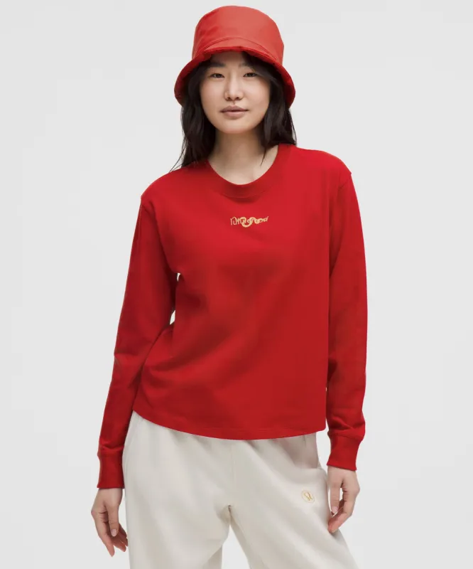 Lunar New Year Relaxed-Fit Cotton Jersey Long-Sleeve Shirt sold by Lululemon