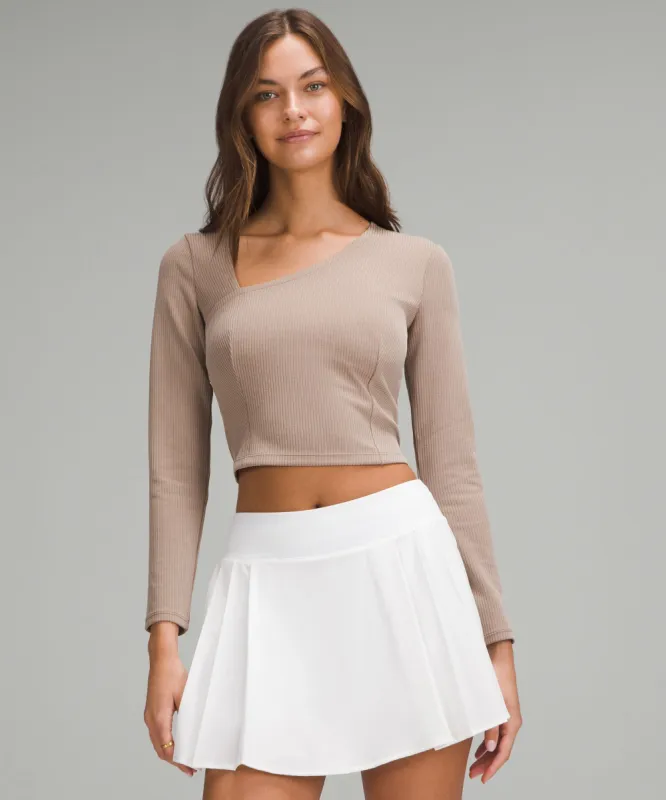 Ribbed Softstreme Asymmetrical Long-Sleeve Shirt sold by Lululemon