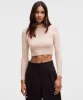 Glitter Knit Twist-Back Long-Sleeve Shirt sold by Lululemon