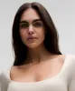 Wundermost Ultra-Soft Nulu Square-Neck Long-Sleeve Bodysuit *Shine sold by Lululemon