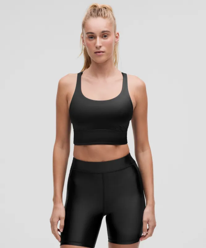 lululemon Energy Longline Bra *Medium Support, B–D Cups Satin Shine sold by Lululemon