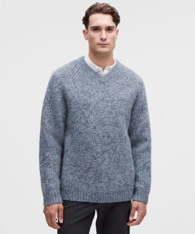 Men's Alpaca Wool-Blend V-Neck Sweater sold by Lululemon