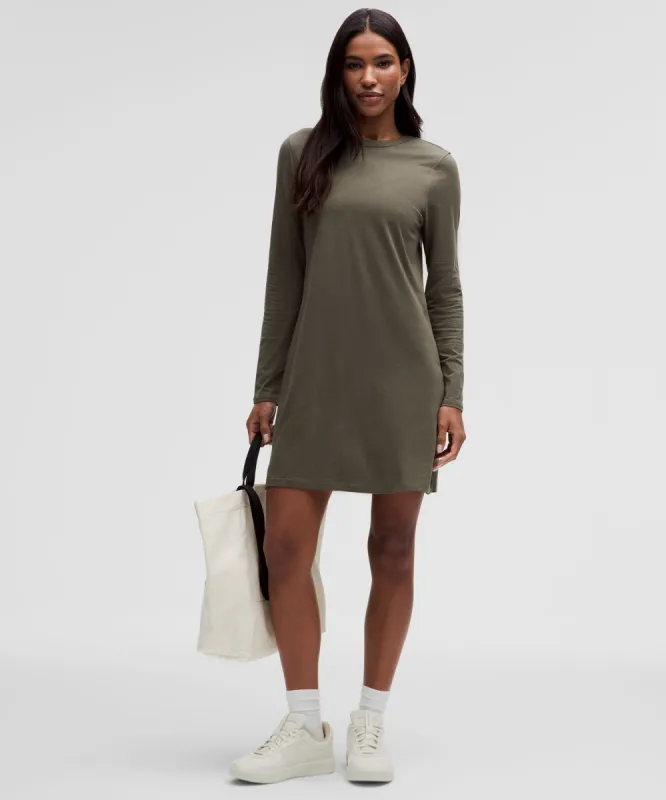 Classic-Fit Cotton-Blend Long-Sleeve Dress sold by Lululemon