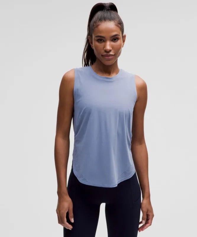 High-Neck Split-Hem Running Tank Top sold by Lululemon