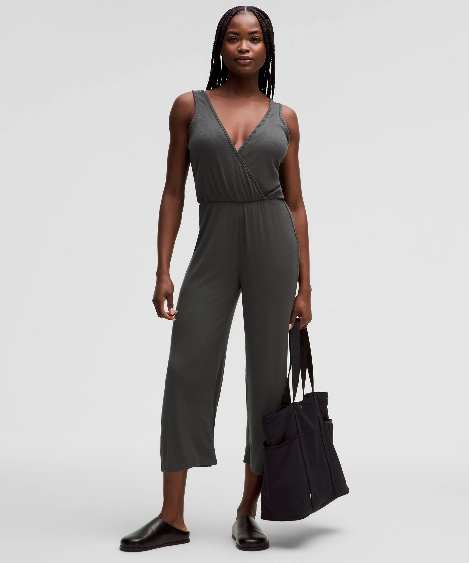 Cropped Wide-Leg Ribbed Jumpsuit sold by Lululemon