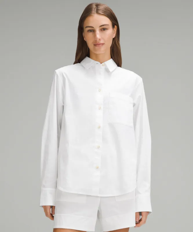 Cotton-Blend Poplin Button-Down Shirt sold by Lululemon