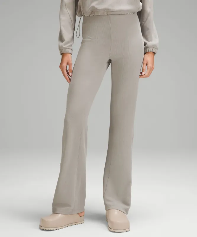 Brushed Softstreme Ribbed Zip Flared Pant 32.5" sold by Lululemon
