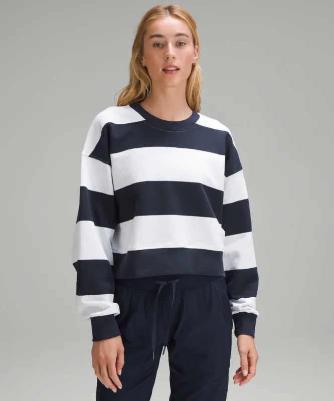 Perfectly Oversized Cropped Crew *Stripe Online Only sold by Lululemon
