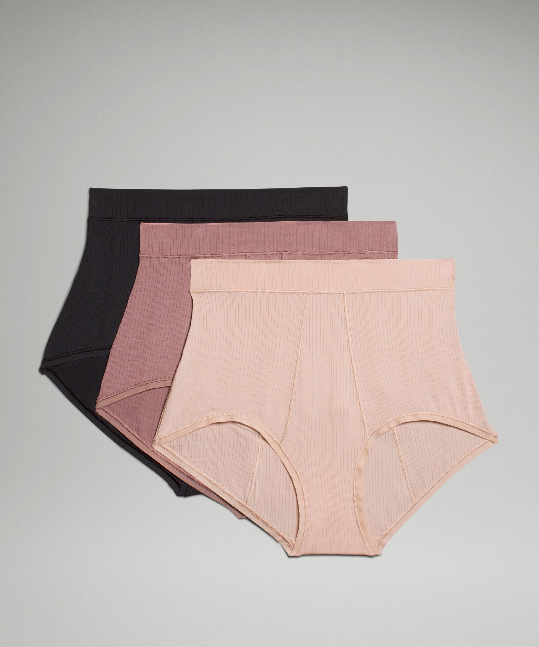 UnderEase Ribbed High-Waist Brief *3 Pack sold by Lululemon