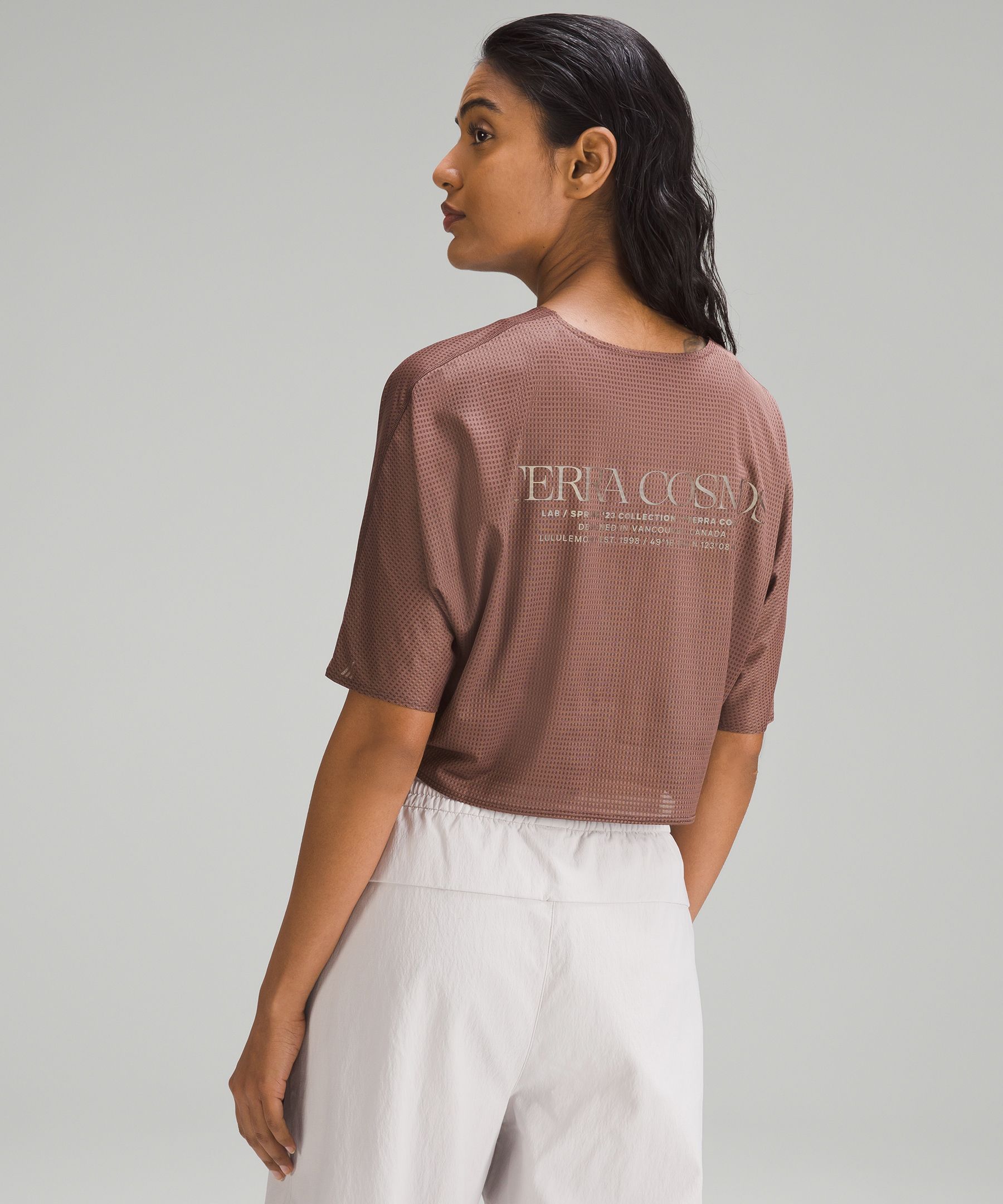 lululemon lab Women's Grid Mesh Short-Sleeve Shirt *Graphic sold by Lululemon product image thumbnail 3