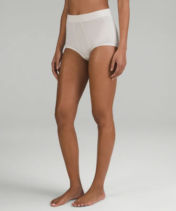UnderEase High-Waist Ribbed Brief sold by Lululemon