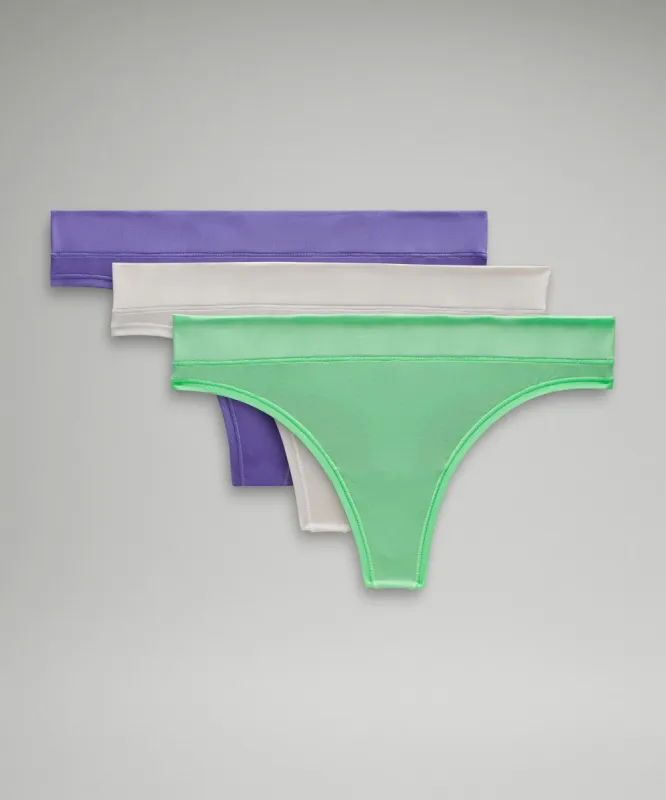 UnderEase Mid-Rise Thong Underwear 3 Pack sold by Lululemon