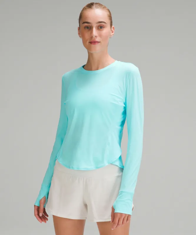 UV Protection Fold-Over Running Long-Sleeve Shirt sold by Lululemon