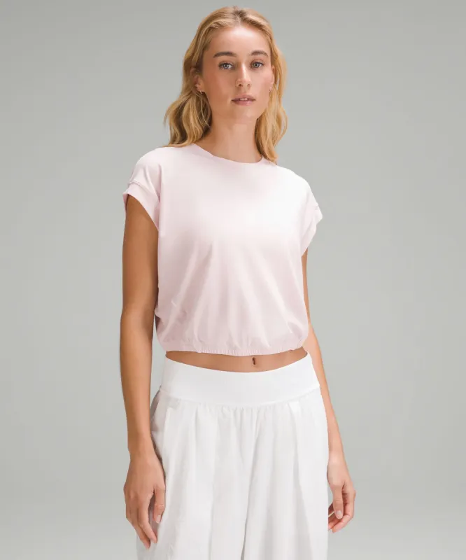 Wide-Sleeve Gathered Hem T-Shirt sold by Lululemon