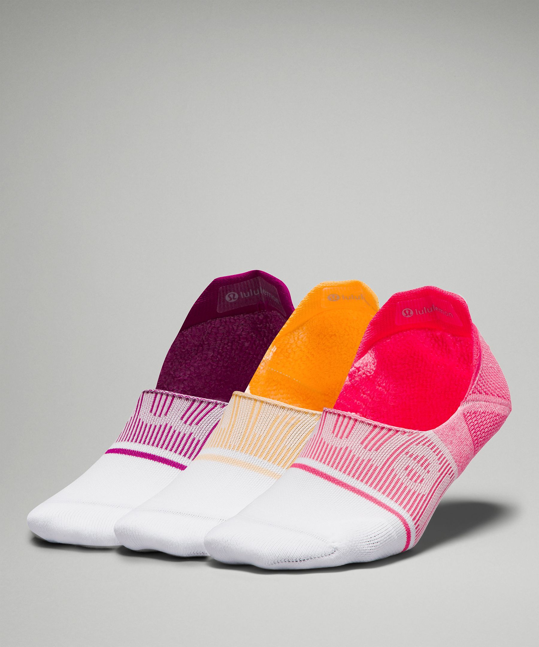 Women's Power Stride No-Show Sock with Active Grip Multi-Colour *3 Pack sold by Lululemon