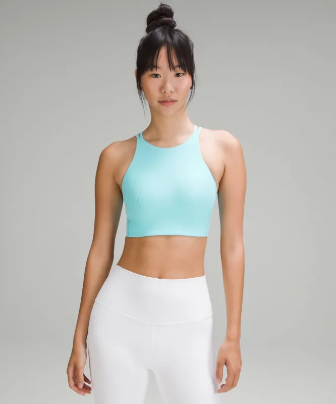 Like a Cloud High-Neck Longline Ribbed Bra *Light Support, B/C Cup sold by Lululemon