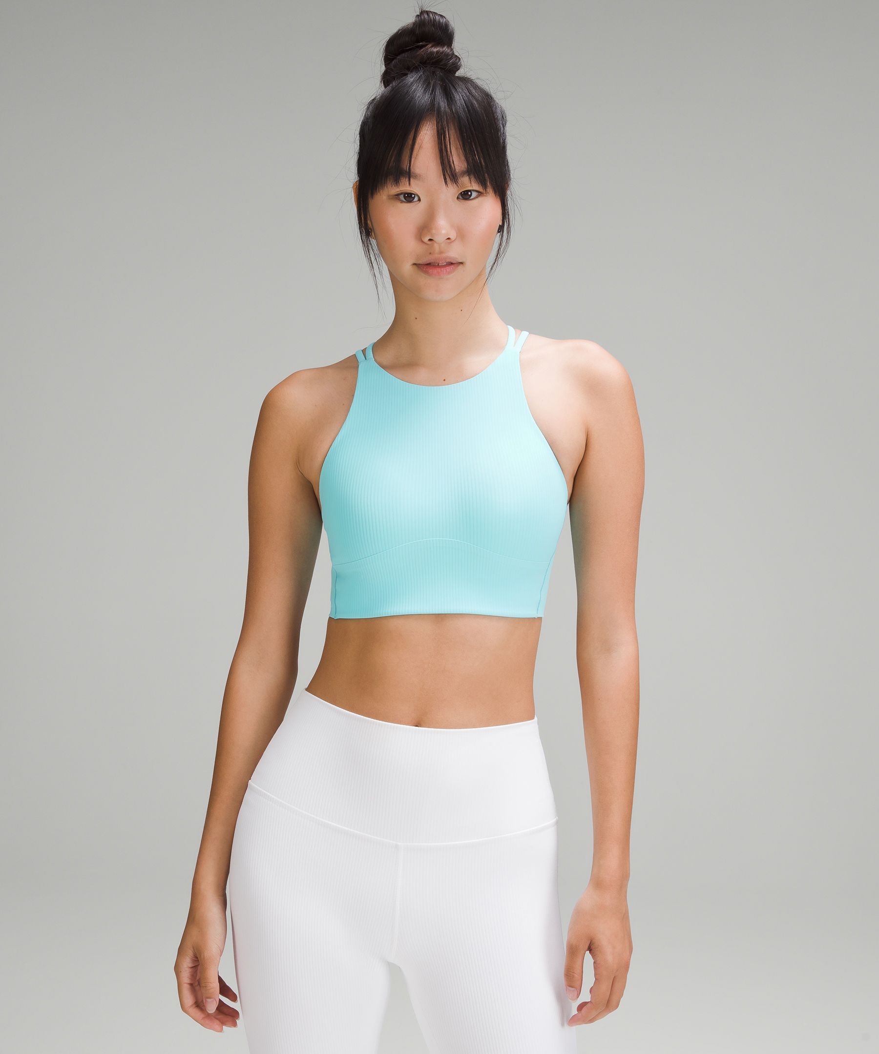 Like a Cloud High-Neck Longline Ribbed Bra *Light Support, B/C Cup sold by Lululemon
