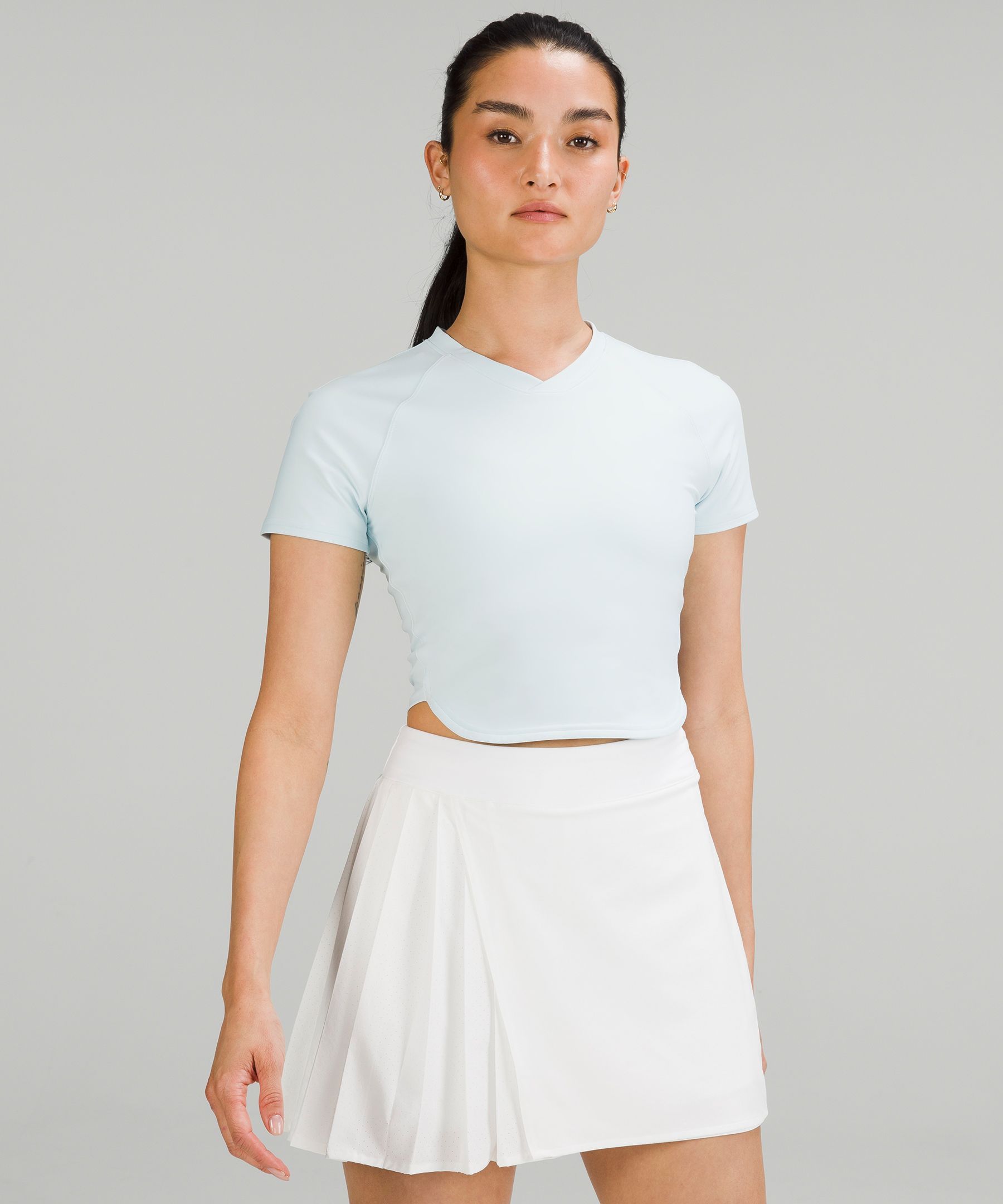 Nulux Cropped Tennis Short-Sleeve Shirt sold by Lululemon