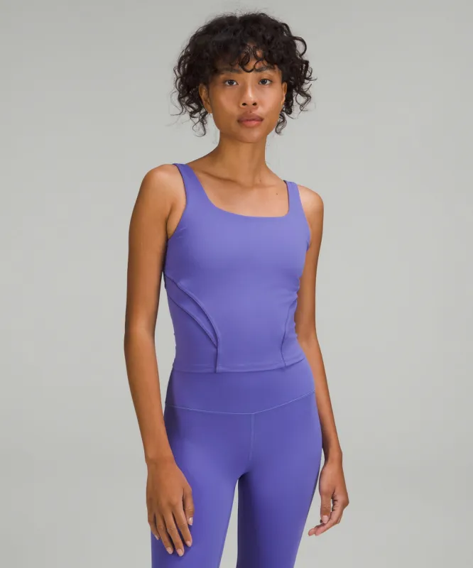 Nulu and Mesh-Back Shelf-Bra Yoga Tank Top sold by Lululemon