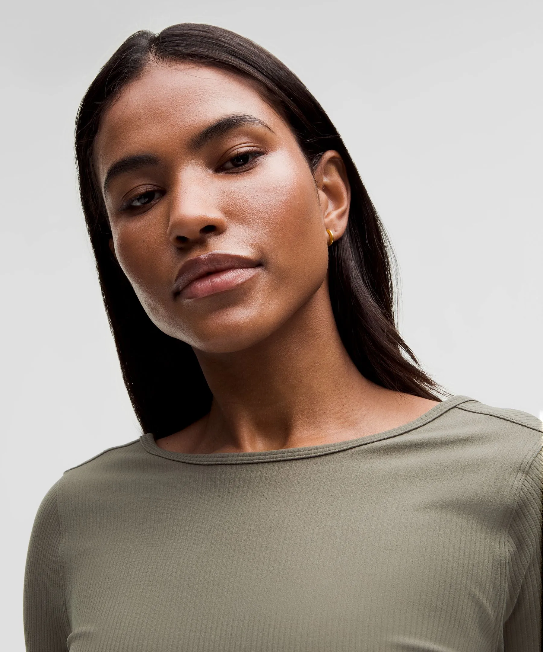 Ribbed Nulu Scoop-Back Long-Sleeve Dress sold by Lululemon product image thumbnail 3