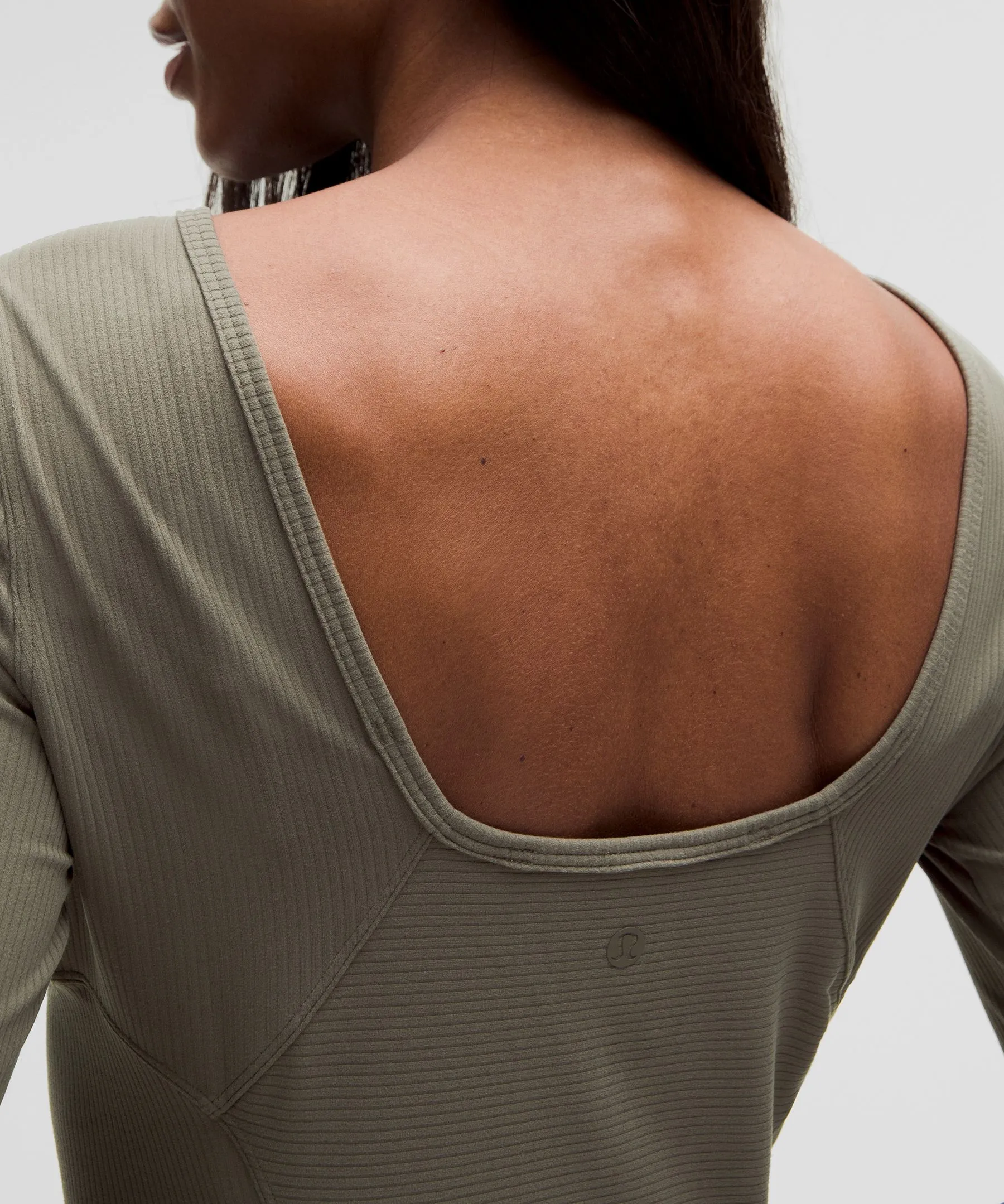 Ribbed Nulu Scoop-Back Long-Sleeve Dress sold by Lululemon product image thumbnail 4