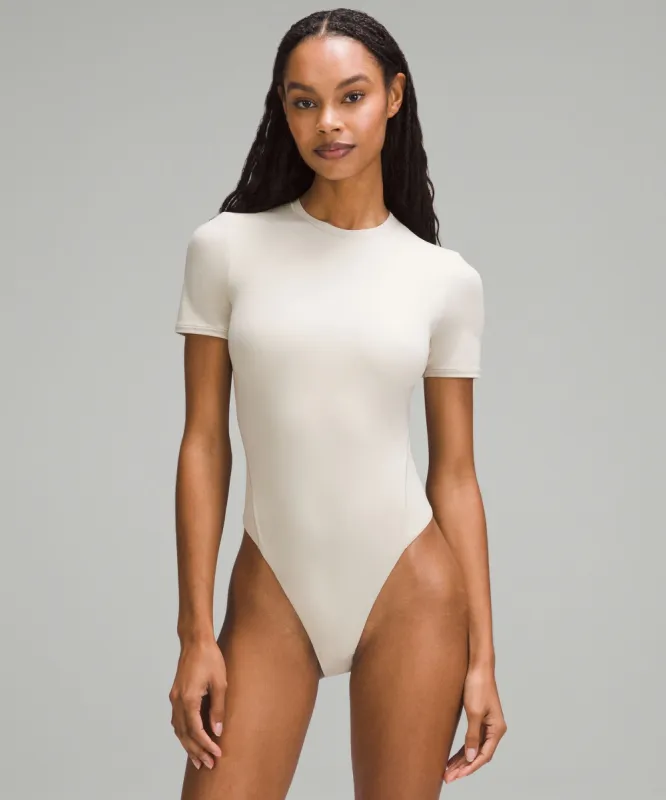 Wundermost Ultra-Soft Nulu Short-Sleeve Crew Thong Bodysuit sold by Lululemon
