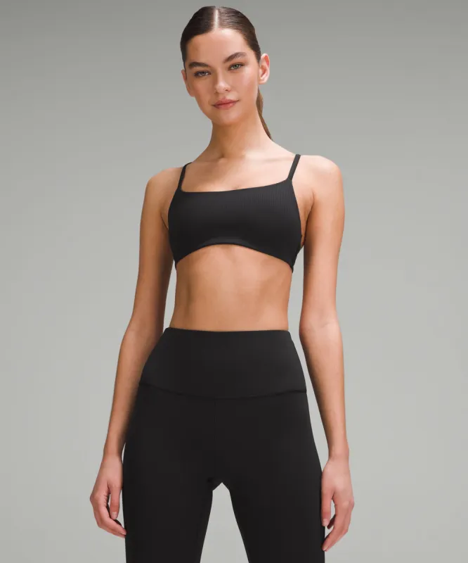 Wunder Train Strappy Racer Bra Ribbed *Light Support, A/B Cup sold by Lululemon