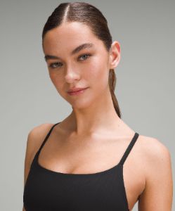 Wunder Train Strappy Racer Bra Ribbed *Light Support, A/B Cup sold by Lululemon