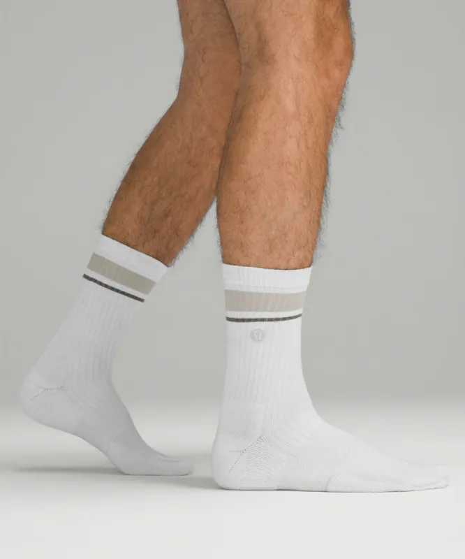 Men's Daily Stride Ribbed Comfort Crew Socks sold by Lululemon