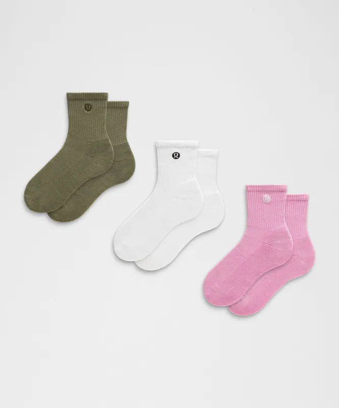 Unisex Daily Essential Quarter Socks *3 Pack | Men's Socks | lululemon sold by Lululemon