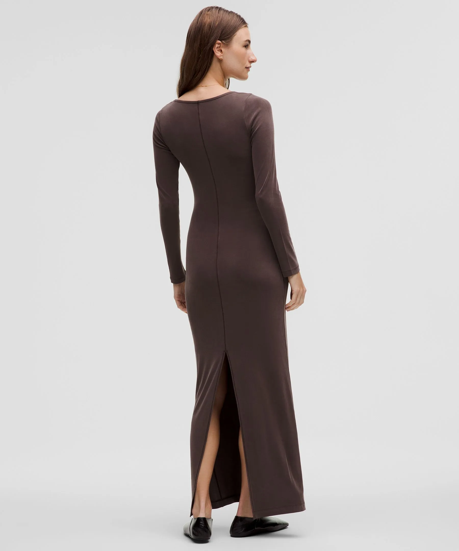 Drapey Softstreme Long-Sleeve Maxi Dress sold by Lululemon product image thumbnail 2
