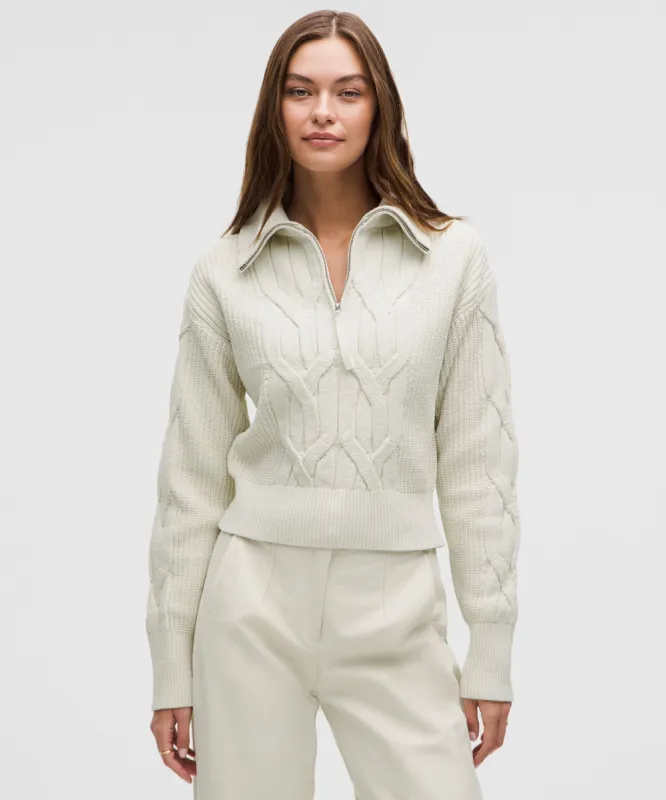 Cable-Knit Oversized Half Zip sold by Lululemon