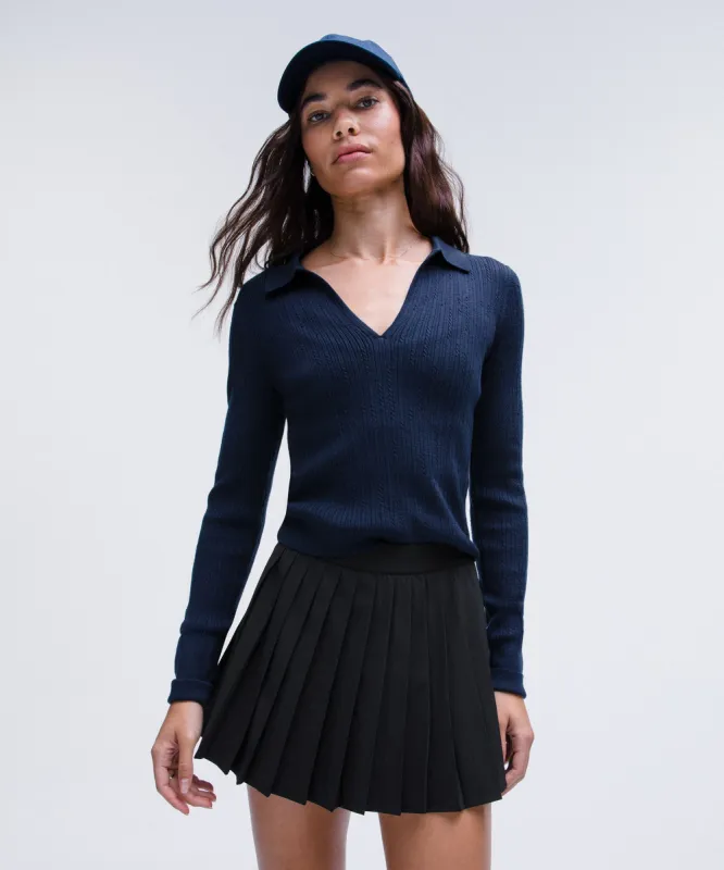 Ribbed Merino Wool Collared Sweater sold by Lululemon