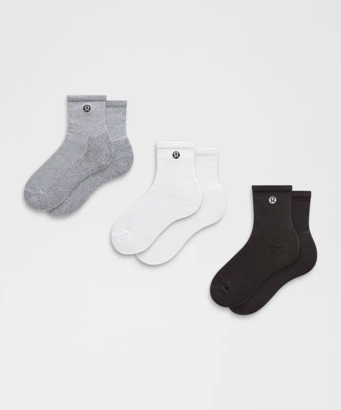 Unisex Daily Essential Quarter Socks *3 Pack sold by Lululemon