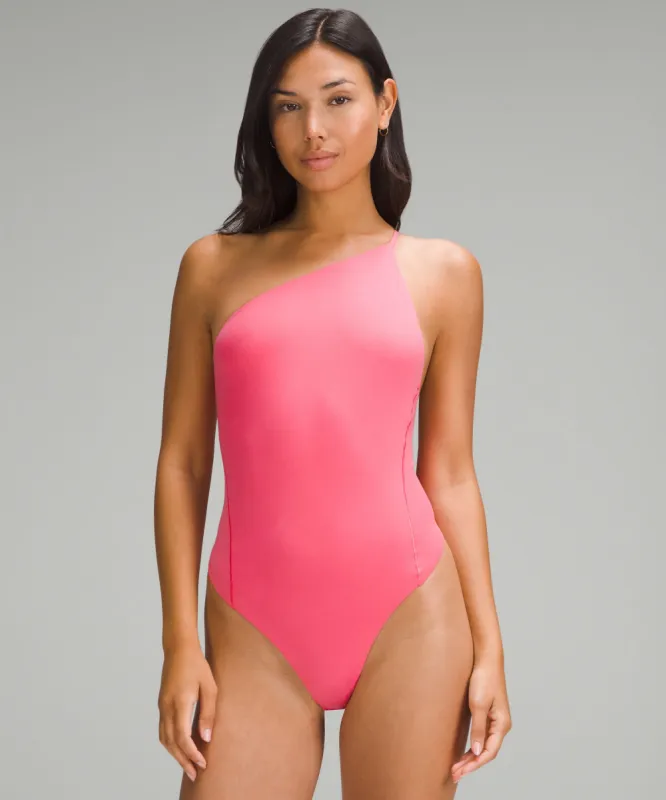Wundermost Ultra-Soft Nulu One-Shoulder Spaghetti-Strap Bodysuit sold by Lululemon
