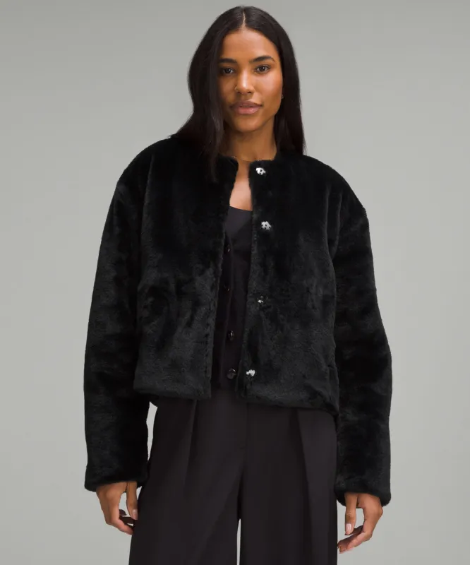 Textured Fleece Reversible Jacket sold by Lululemon